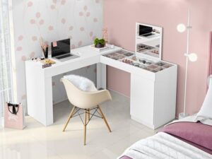 Escrivaninha Penteadeira de Canto Star – Mobler – 1.36m – 3.2/SR