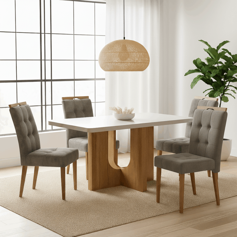 Mesa Dora + 4 Cadeiras Sophia - VALDEMÓVEIS + WM DECOR - 1.20m - 1.0/TD - Imagem 6