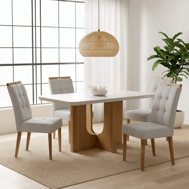 Mesa Dora + 4 Cadeiras Sophia - VALDEMÓVEIS + WM DECOR - 1.20m - 1.0/TD - Imagem 3