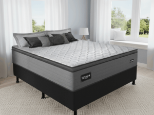 Colchão Casal Texas D28 + Base Box Simples – GAZIN COLCHÕES + ALTO NÍVEL – 1.38m – 1.0/TD