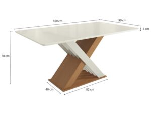 Mesa Graviola BA29 160 Canela/Off White – KAPPESBERG – 1.60m – 7.4/TD