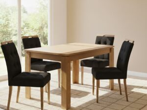 Mesa Athenas + 4 Cadeiras Sophia – LOPAS + WM DECOR – 1.20m – 6.9/TD