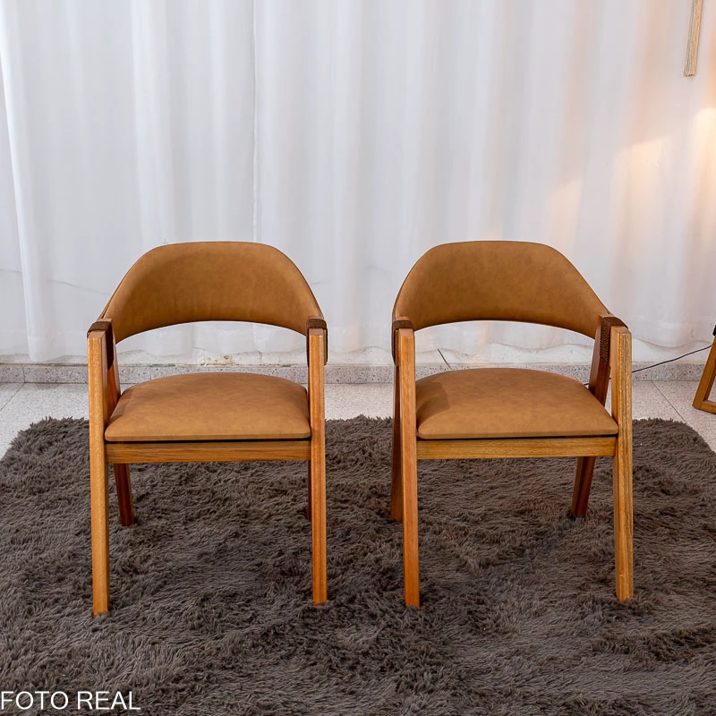 Kit 2 Cadeiras Ravena Madeira Tecido Corino - Minas Plac - 0.57m - 1.0/RF - Imagem 4