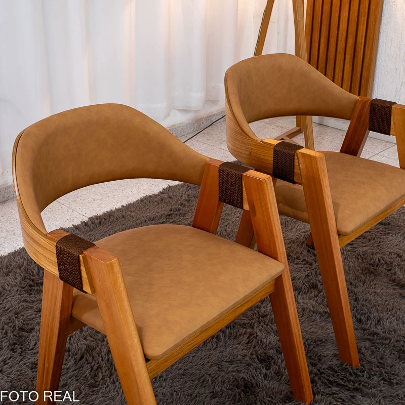 Kit 2 Cadeiras Ravena Madeira Tecido Corino - Minas Plac - 0.57m - 1.0/RF - Imagem 5