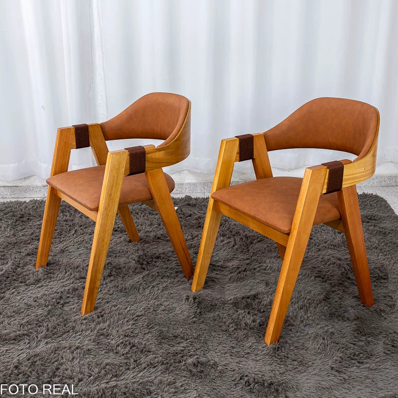 Kit 2 Cadeiras Ravena Madeira Tecido Corino - Minas Plac - 0.57m - 1.0/RF - Imagem 2