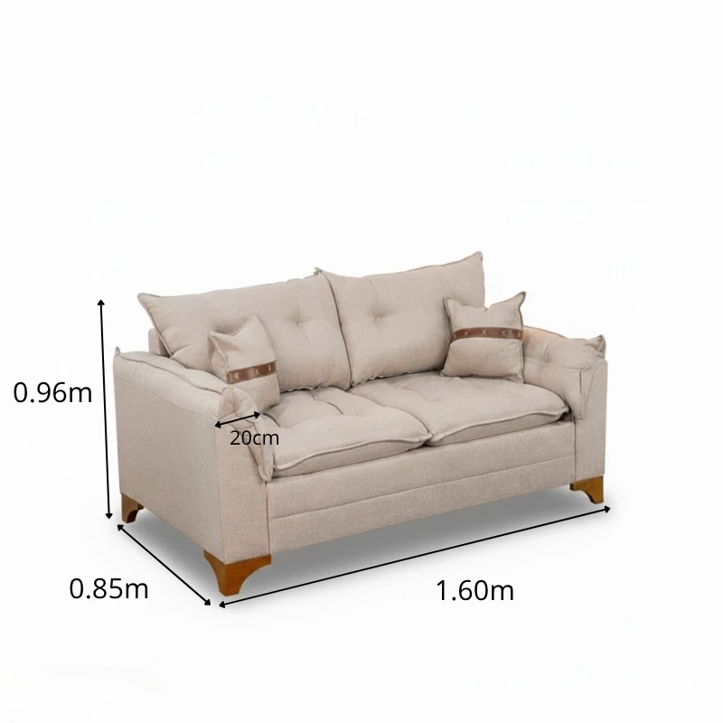 Estofado Sofá 2 Lugares Creta - 1.60m - 9.4/RF - Imagem 3