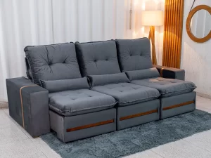 Sofá Retrátil Reclinável Montreal – 2.60m – 1.4/RF