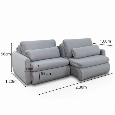 Sofá Retrátil Amaranto Premium 2.30m - Veludo Bege - 2.30m - 1.9/RF - Imagem 29