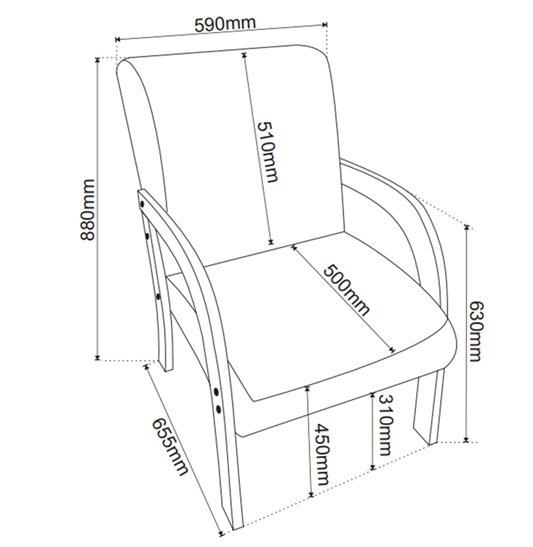 Poltrona Vand - VIERO MÓVEIS - 0.59m - 2.4/TD - Imagem 4