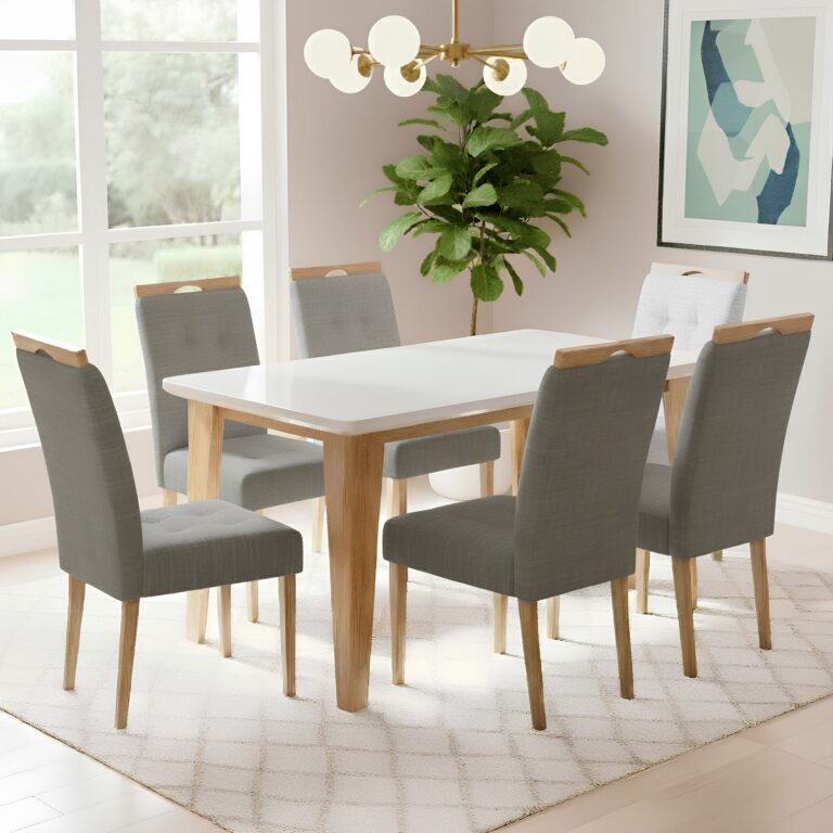 Mesa Kota/Dakota 160x90 + 6 Cadeiras Sophia - VIERO MOVEIS + WM DECOR - 1.4/TD - Imagem 2