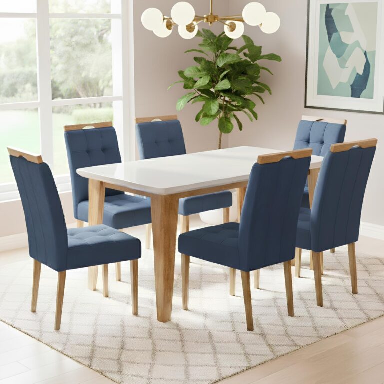 Mesa Kota/Dakota 160x90 + 6 Cadeiras Sophia - VIERO MOVEIS + WM DECOR - 1.4/TD - Imagem 3