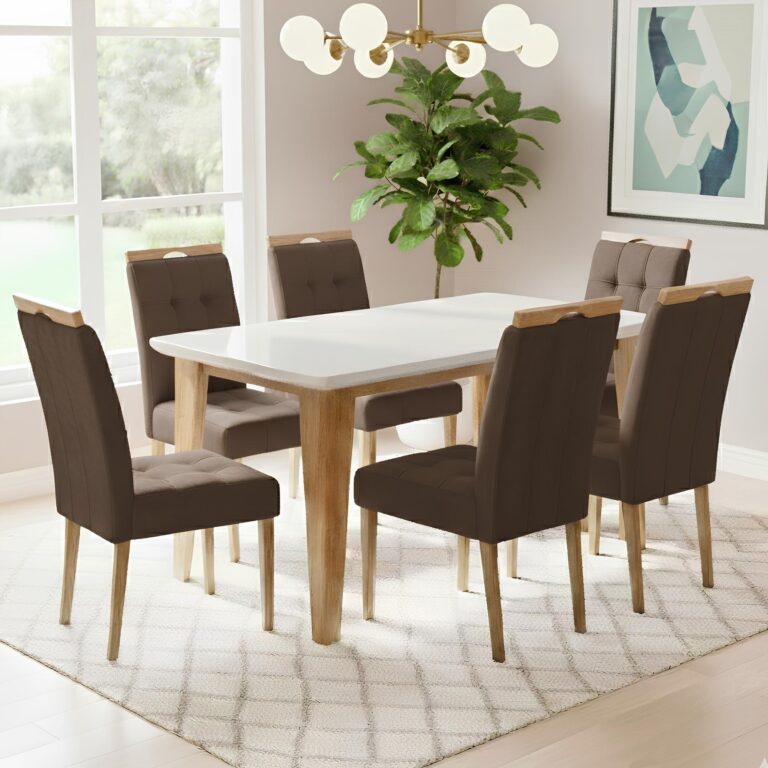 Mesa Kota/Dakota 160x90 + 6 Cadeiras Sophia - VIERO MOVEIS + WM DECOR - 1.4/TD - Imagem 6