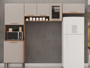 Cozinha 3 Peças New Valencia Vidro Fume (s/Balcão) – Salletto – 5.5/TD