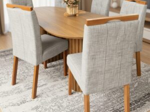 Mesa Isis 180×90 + 6 Cadeiras Sophia – Leifer + WM Decor – 1.4/TD