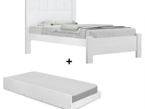 Cama Solteiro Primícia 100% MDF D Doro + Cama Auxiliar Barcelona Tebarrot – 1.888m – 6.1/RF