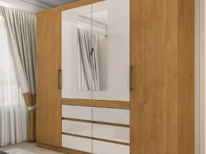 Roupeiro GR Império 4P6G c/Espelho – Carioca -2.00m – 9.5/RF