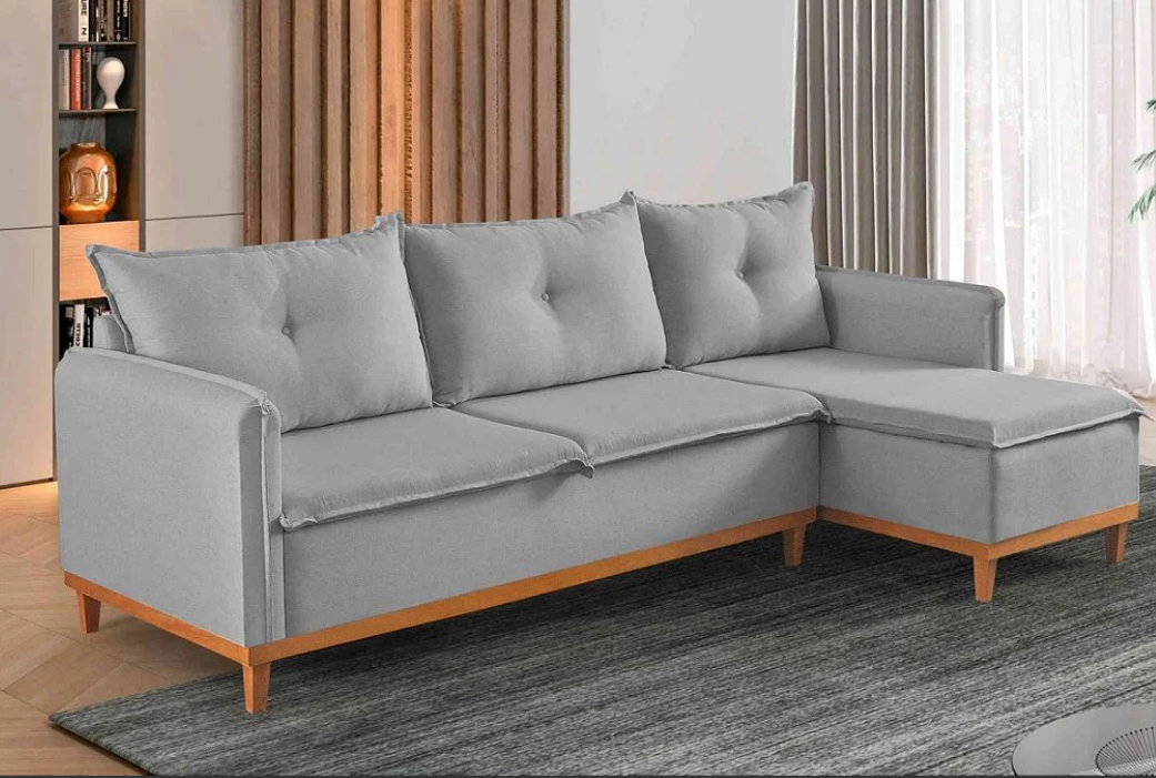 Sofá Orlando 3 Lugares C/ Chaise 2,40m - 1.18 - BOARETO - RN