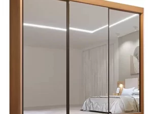 Roupeiro GR Dubai 100%MDF D Doro Casal 2,73m 3P 6G – 3 Espelhos 2.5/PR