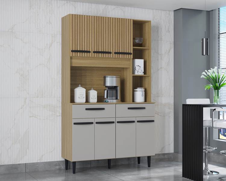 Kit cozinha Malu 7P2G - 1,06m - Riapdo 3D Poquema -4.2 SR