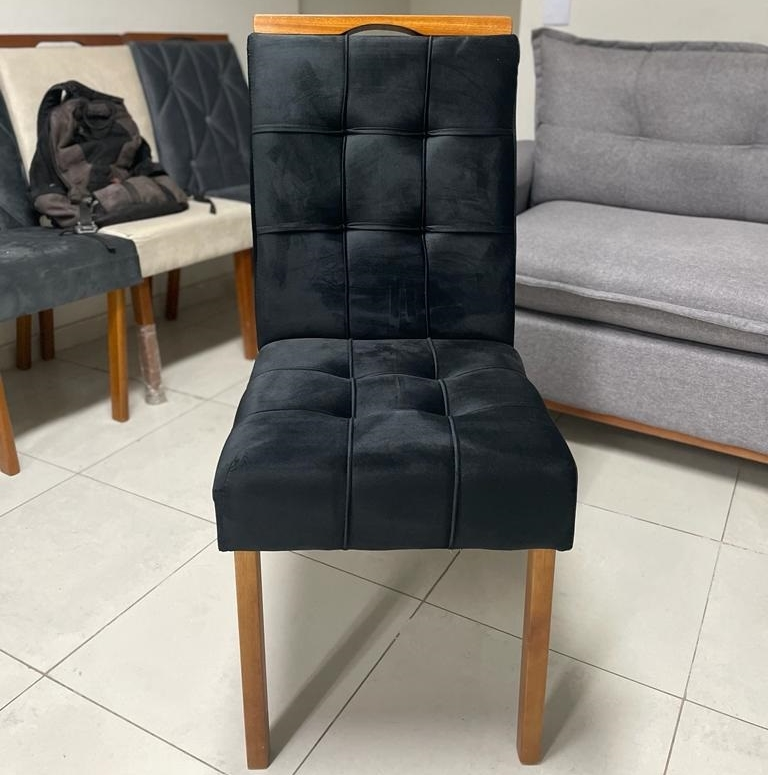 Mesa Alegra 120 Off c/ 4 Cadeiras Sophia Linho Cinza/Grafite 206 – JCM MOVELARIA + WM DECOR - 1.29 - TD - Imagem 2