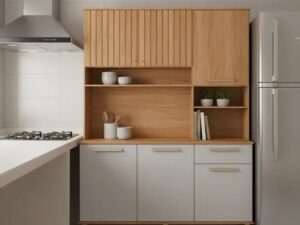 Kit Cozinha Mila  1,51m – 6P 1G– MGM Móveis -100% MDF –  7.3/LD/TD