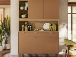 Kit Cozinha Flora 1,447 m  – Dobradiça slow motion – KIT’S PARANÁ – 5.0/TD