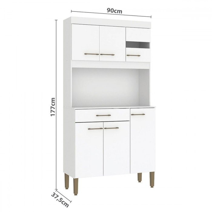 Kit Cozinha Carla K090 0,90 m Branco – FELLICCI - 2.7/TD - Imagem 5