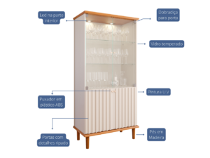 CRISTALEIRA LUIZA   85cm C/LED – CIMOL – 7.8/TRA